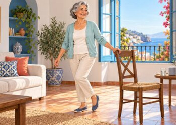 Bailar en casa con calzado cerrado y una silla cerca ayuda a ganar equilibrio y ánimo.